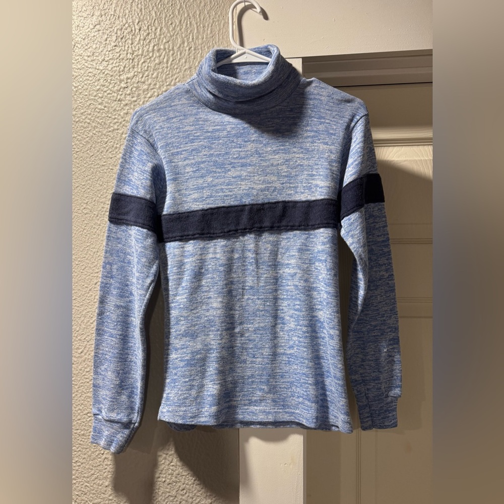 Youth Wrangler Blue Turtleneck Sweater Duze Medium